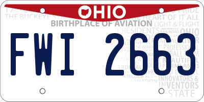 OH license plate FWI2663