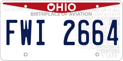 OH license plate FWI2664
