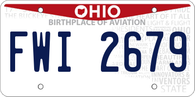 OH license plate FWI2679