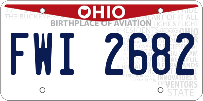 OH license plate FWI2682