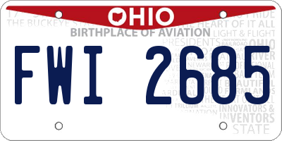 OH license plate FWI2685