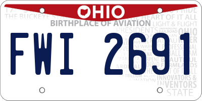 OH license plate FWI2691
