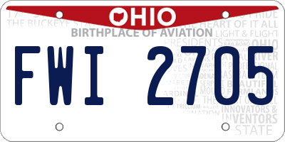 OH license plate FWI2705