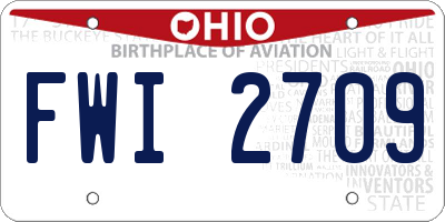 OH license plate FWI2709