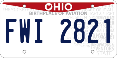 OH license plate FWI2821