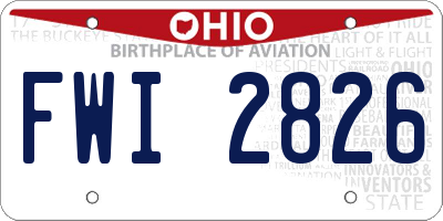 OH license plate FWI2826
