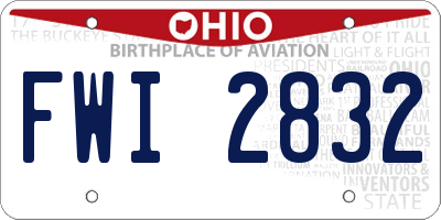 OH license plate FWI2832