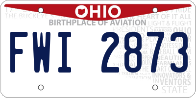 OH license plate FWI2873