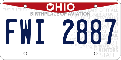 OH license plate FWI2887