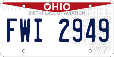 OH license plate FWI2949