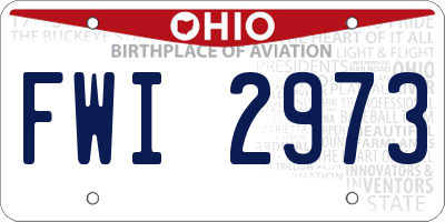 OH license plate FWI2973