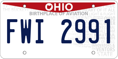 OH license plate FWI2991