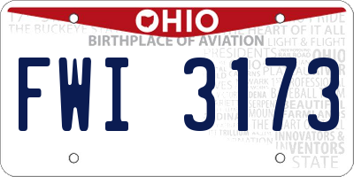 OH license plate FWI3173