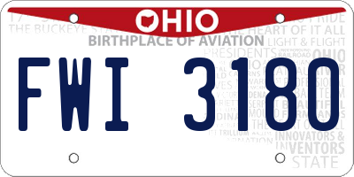 OH license plate FWI3180