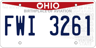 OH license plate FWI3261