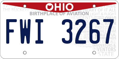 OH license plate FWI3267