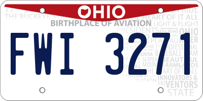 OH license plate FWI3271