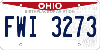 OH license plate FWI3273