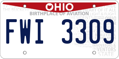 OH license plate FWI3309