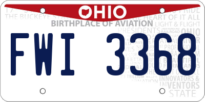 OH license plate FWI3368