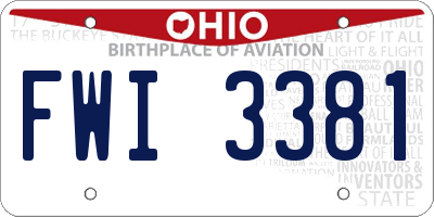 OH license plate FWI3381