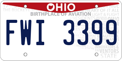 OH license plate FWI3399