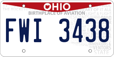 OH license plate FWI3438