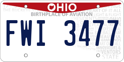 OH license plate FWI3477