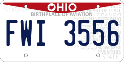 OH license plate FWI3556