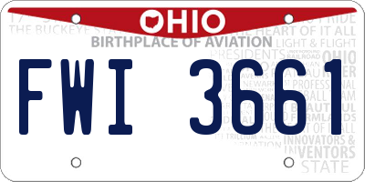 OH license plate FWI3661