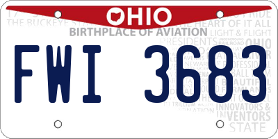 OH license plate FWI3683