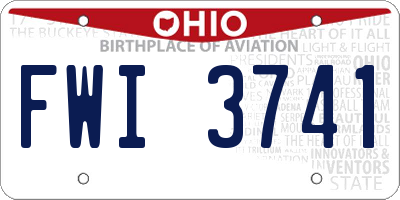 OH license plate FWI3741