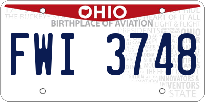 OH license plate FWI3748