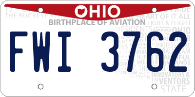 OH license plate FWI3762