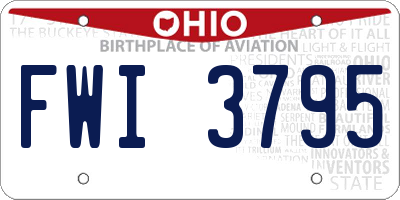 OH license plate FWI3795
