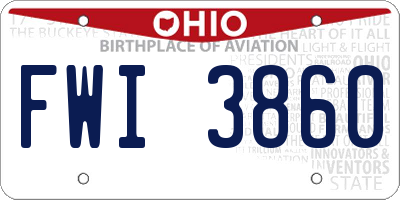 OH license plate FWI3860