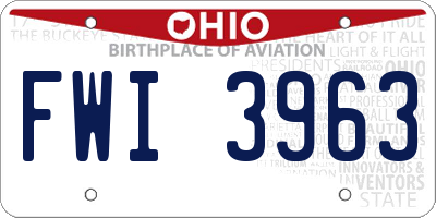 OH license plate FWI3963
