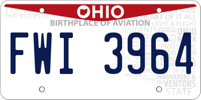 OH license plate FWI3964