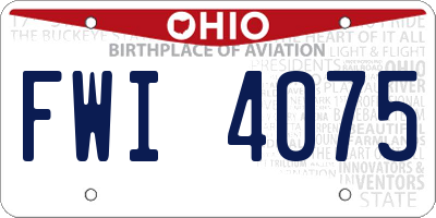 OH license plate FWI4075