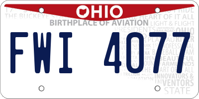 OH license plate FWI4077