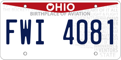 OH license plate FWI4081
