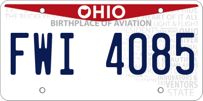 OH license plate FWI4085