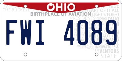 OH license plate FWI4089