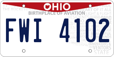OH license plate FWI4102