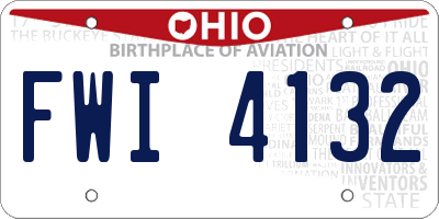 OH license plate FWI4132