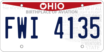 OH license plate FWI4135