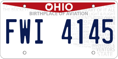 OH license plate FWI4145