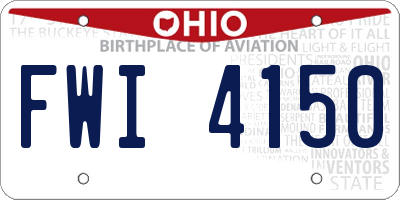 OH license plate FWI4150