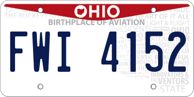 OH license plate FWI4152