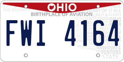 OH license plate FWI4164